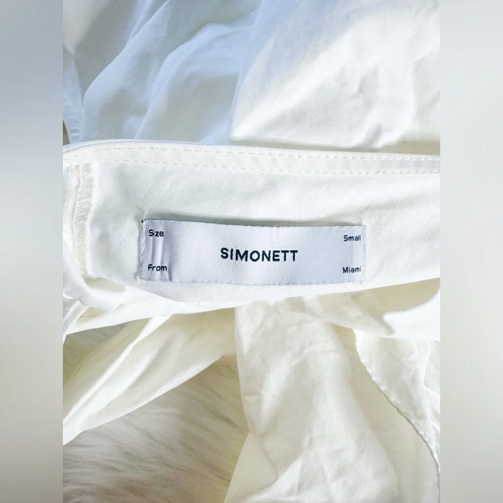 Simonett top size Small white